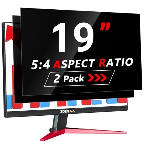 ZOEGAA 2 Stück Blickschutzfilter 19 Zoll Monitor 5:4 Entwickelt und Produziert Fabrik, Abnehmbar und Anti-Blaulicht Blickschutzfolie für HP Dell Acer Asus Samsung Lenovo von ZOEGAA