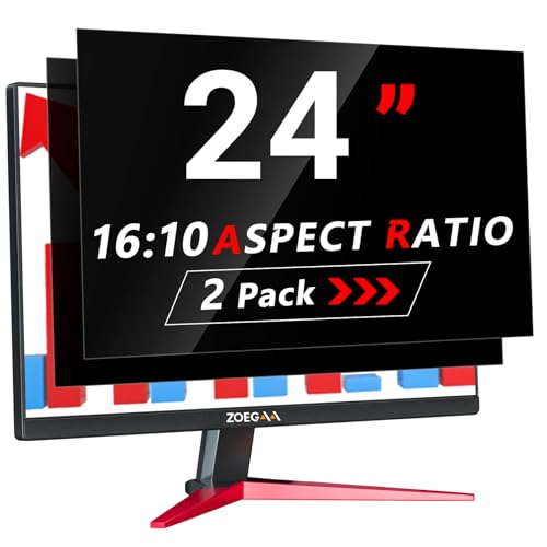 ZOEGAA 2 Stück Blickschutzfilter 24 zoll 16 10 Entwickelt und Produziert Fabrik, Abnehmbar Blickschutzfolie &Anti-Blaulicht Blickschutzfilter für HP Dell Acer Asus Samsung Lenovo von ZOEGAA