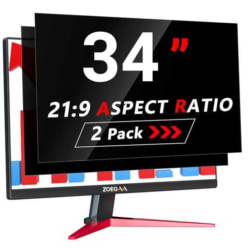 ZOEGAA 2 Stück Blickschutzfolie 34 Zoll Curved 21:9 Entwickelt und Produziert Fabrik,Abnehmbar Blickschutzfilter & Anti-Blaulicht Sichtschutzfolie für HP Dell Acer Asus Samsung Lenovo ZOEGAA 2 Stück Blickschutzfolie 34 Zoll Curved 21:9 Entwickelt und Produziert Fabrik,Abnehmbar Blickschutzfilter & Anti-Blaulicht Sichtschutzfolie für HP Dell Acer Asus Samsung Lenovo von ZOEGAA