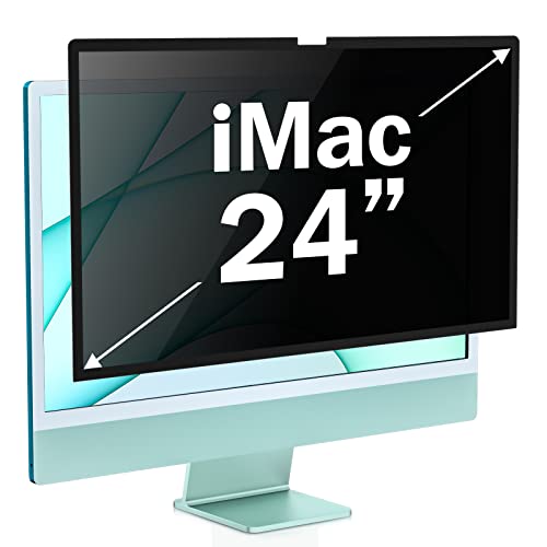 ZOEGAA 2024 Neue Sichtschutzfolie für iMac 24 Zoll (2021~2024, M1 M3 M4), Abnehmbare Sichtschutz iMac, Anti-Blaulicht Blendschutz Blickschutzfolie iMac, Anti-Kratzer Sichtschutzfolie iMac von ZOEGAA