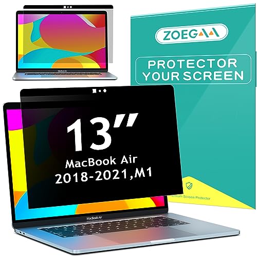 ZOEGAA Blickschutzfilter Macbook Air 13 Zoll(2018-2021,M1)/Macbook Pro 13 Zoll(2016-2022,M1,M2),magnetischer Abnehmbar Anti Glare Blaulicht Blickschutzfolie Sichtschutzfolie Sichtschutz Privacy Screen von ZOEGAA