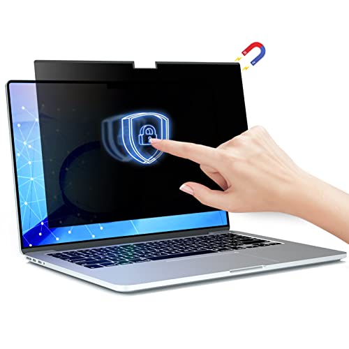 ZOEGAA Magnetischer Blickschutzfilter für MacBook Pro 16 zoll (2021~2024, M1 M2 M3 M4), Anti Blaulicht Blendschutz Blickschutzfolie und Abnehmbarer Sichtschutzfolie Sichtschutz von ZOEGAA