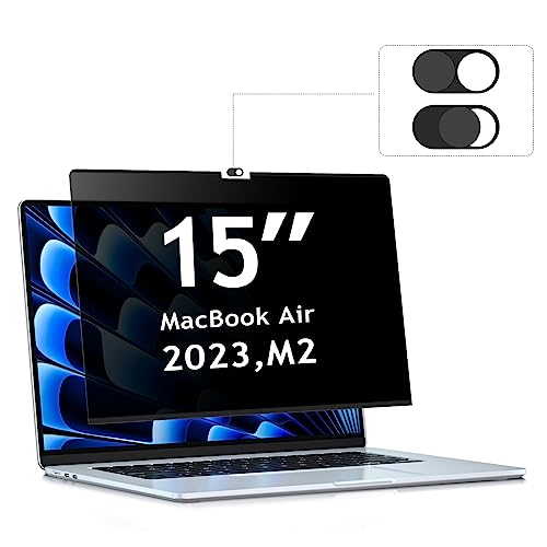 ZOEGAA Sichtschutzfolie für MacBook Air 15 Zoll (M4 M3 M2, 2023-2025),Anti Blaulicht Blickschutzfolie MacBook und Abnehmbarer Sichtschutz Laptop Privacy Screen von ZOEGAA