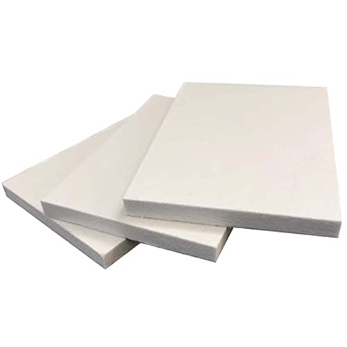 ZOENAE 3 Stück feuerfeste Platte Hochtemperatur-Wärmedämmplatte Aluminiumsilikat Keramikfaserplatte feuerfestes Material 150 x 150 x 6 mm von ZOENAE