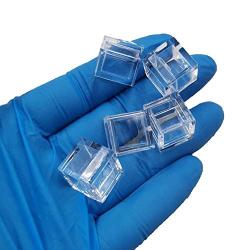 ZOENAE 5 x Acrylgehäuse for Elementwürfel, Metallwürfelform, transparente Boxen, Sammlung, Aufbewahrung for 10-mm-Elementwürfel von ZOENAE