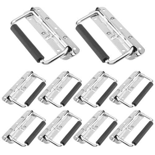 ZOENHOU 10 Stück 140mm klappgriff, gefedert kistengriff mit Eingebauter Feder, Hardware Boxen Griff, kistengriffe klappbar, klappgriffe metall griff, tragegriff für Toolbox Tür, Aufbewahrungsbox ZOENHOU 10 Stück 140mm klappgriff, gefedert kistengriff mit Eingebauter Feder, Hardware Boxen Griff, kistengriffe klappbar, klappgriffe metall griff, tragegriff für Toolbox Tür, Aufbewahrungsbox von ZOENHOU