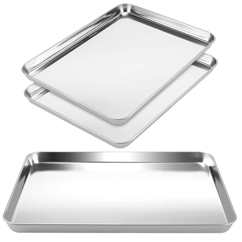 ZOENHOU 3 Stück Backblech Set 40x30 cm, Edelstahl Backblech mit 2,5 cm Randhöhe, Kuchenblech Backbleche zum Kuchen Pizza Braten, spülmaschinenfest ZOENHOU 3 Stück Backblech Set 40x30 cm, Edelstahl Backblech mit 2,5 cm Randhöhe, Kuchenblech Backbleche zum Kuchen Pizza Braten, spülmaschinenfest von ZOENHOU