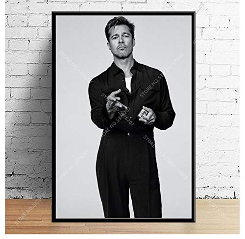 ZOEOPR Leinwand Poster Brad Pitt Poster Filmstar Poster Schauspieler Schöne Wandkunst Leinwand Malerei Home Decoration Poster und Drucke 50 * 70Cm No Frame von ZOEOPR