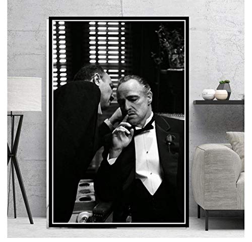 ZOEOPR Leinwand Poster Poster und Drucke The Godfather Classic Filmschauspieler Malerei Kunst Leinwand Wandbilder Home Decor 50 * 70Cm No Frame von ZOEOPR