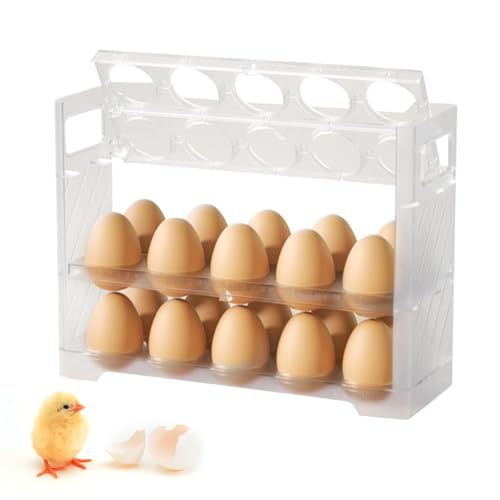 ZOESURE 30 Eiern Eierbehälter für Kühlschrank Eier, Kapazitäts-Eierhalter für Kühlschrank, zur Aufbewahrung von - 3-lagiger Eierhalter Eier Aufbewahrungsbox Schutz und Frische ZOESURE 30 Eiern Eierbehälter für Kühlschrank Eier, Kapazitäts-Eierhalter für Kühlschrank, zur Aufbewahrung von - 3-lagiger Eierhalter Eier Aufbewahrungsbox Schutz und Frische von ZOESURE