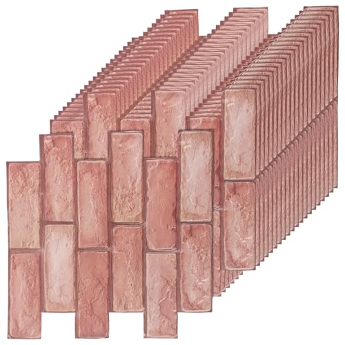 ZOFUN 20 Stück 3D Wandpaneele Steinoptik Selbstklebend, 30x 30cm Wandverkleidung aus Kunststoffplatten, Wasserdicht PVC Wandaufkleber Wasserdicht Wandtapete für Wohnzimmer, Schlafzimmer, Küche von ZOFUN
