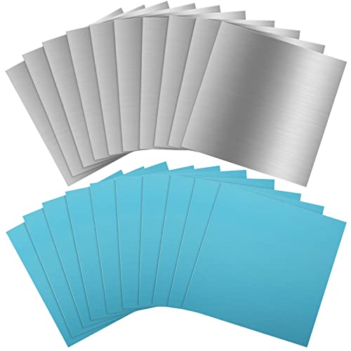 ZOFUN 20 Stück Aluminium Platte 0.5mm, 15x15CM Aluplatten, 6061 Aluminiumblech Alublech, Aluminium Blech Platten Metallplatte mit Schutzfolie Stanzbleche Übungsplatte für Modellbau Messebau Diy von ZOFUN