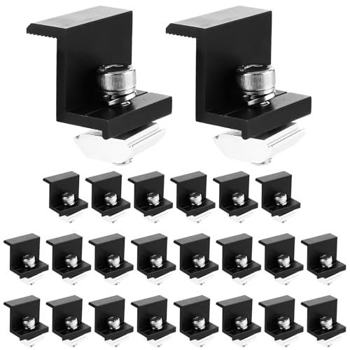 ZOFUN 24 Stück Solarmodul Halterung Endklemme kit 30mm Schwarz - Solarpanel Halterung, luminiumlegierung Solarmodul Halterung Mit Muttern und Schrauben für Photovoltaik Montageschiene Befestigung ZOFUN 24 Stück Solarmodul Halterung Endklemme kit 30mm Schwarz - Solarpanel Halterung, luminiumlegierung Solarmodul Halterung Mit Muttern und Schrauben für Photovoltaik Montageschiene Befestigung von ZOFUN