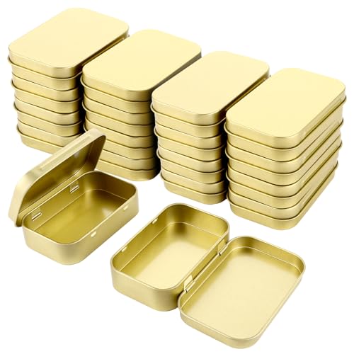 ZOFUN 30 Stück Rechteckige Kleine Blechdose Metall, Rechteckige Metalldosen 95 x 60 x 21 mm Metalldöschen Kleinen Blechdosen Metall Boxen für Süßigkeiten Schlüssel Ohrringe Seife Minze Keksmünzen von ZOFUN