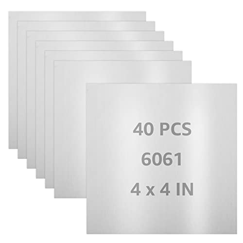 ZOFUN 40 Stück Aluminium Platte 0.5mm, 10x10CM Aluplatten, 6061 Aluminiumblech Alublech, Aluminium Blech Platten Metallplatte mit Schutzfolie Stanzbleche Übungsplatte für Modellbau Messebau Diy ZOFUN 40 Stück Aluminium Platte 0.5mm, 10x10CM Aluplatten, 6061 Aluminiumblech Alublech, Aluminium Blech Platten Metallplatte mit Schutzfolie Stanzbleche Übungsplatte für Modellbau Messebau Diy von ZOFUN