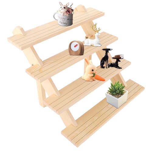 ZOFUN Holz Riser Display Ständer, 4-Stöckiger Ohrringständer Aus Holz, Schmuckständer holz verkaufsständer verkaufsstand Cupcake Ständer Schmuck-Organizer für Pop-Figuren Cupcakes Parfums ZOFUN Holz Riser Display Ständer, 4-Stöckiger Ohrringständer Aus Holz, Schmuckständer holz verkaufsständer verkaufsstand Cupcake Ständer Schmuck-Organizer für Pop-Figuren Cupcakes Parfums von ZOFUN