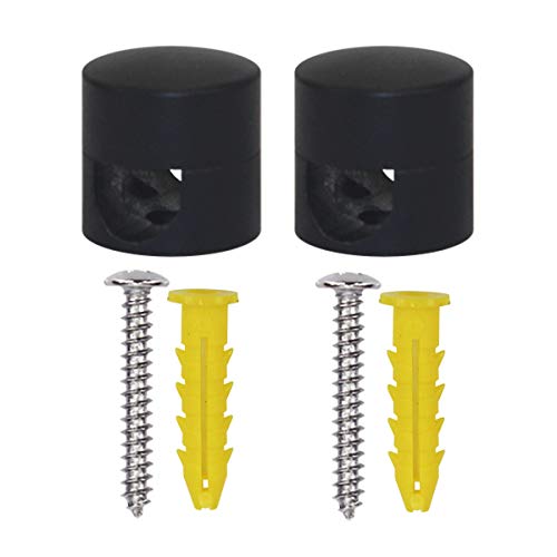 ZOHAR 2 Stück Schwarz Aluminium Zweiteilige Wand- und Deckenpins für Textilkabel Deckenbefestigung Kabelbefestigung Affenschaukel Kabelhänger Aufputz-Kabelhalter für Lampe DIY mit Schrauben & Dübeln ZOHAR 2 Stück Schwarz Aluminium Zweiteilige Wand- und Deckenpins für Textilkabel Deckenbefestigung Kabelbefestigung Affenschaukel Kabelhänger Aufputz-Kabelhalter für Lampe DIY mit Schrauben & Dübeln von ZOHAR