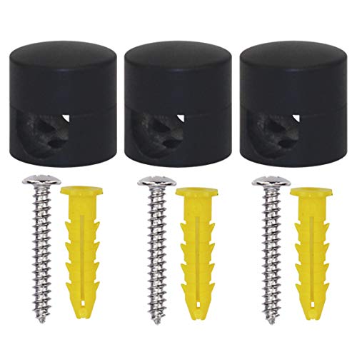 ZOHAR 3 Stück Schwarz Aluminium Zweiteilige Wand- und Deckenpins für Textilkabel Deckenbefestigung Kabelbefestigung Affenschaukel Kabelhänger Aufputz-Kabelhalter für Lampe DIY mit Schrauben & Dübeln ZOHAR 3 Stück Schwarz Aluminium Zweiteilige Wand- und Deckenpins für Textilkabel Deckenbefestigung Kabelbefestigung Affenschaukel Kabelhänger Aufputz-Kabelhalter für Lampe DIY mit Schrauben & Dübeln von ZOHAR