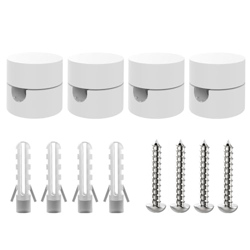 ZOHAR 4 Stück Zweiteilige Wand- und Deckenpins Weiß für Textilkabel Deckenbefestigung Affenschaukel Aufputz-Kabelhalter für Lampe DIY mit Schrauben und Dübeln ZOHAR 4 Stück Zweiteilige Wand- und Deckenpins Weiß für Textilkabel Deckenbefestigung Affenschaukel Aufputz-Kabelhalter für Lampe DIY mit Schrauben und Dübeln von ZOHAR