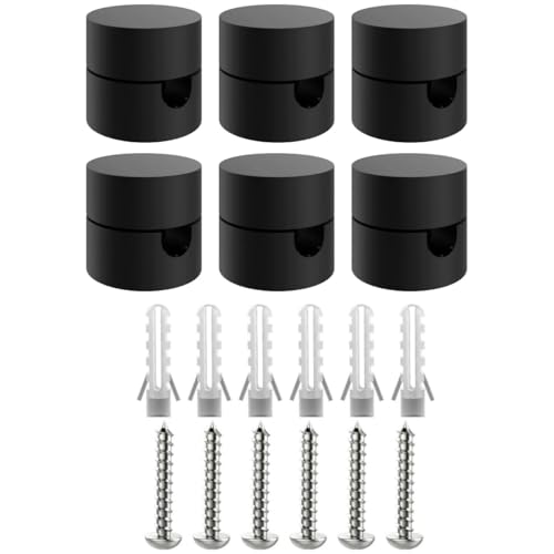 ZOHAR 6 Stück Zweiteilige Wand- und Deckenpins Schwarz für Textilkabel Deckenbefestigung Affenschaukel Aufputz-Kabelhalter für Lampe DIY mit Schrauben und Dübeln ZOHAR 6 Stück Zweiteilige Wand- und Deckenpins Schwarz für Textilkabel Deckenbefestigung Affenschaukel Aufputz-Kabelhalter für Lampe DIY mit Schrauben und Dübeln von ZOHAR