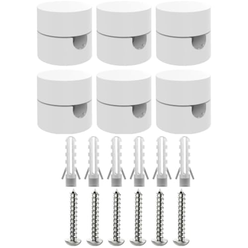 ZOHAR 6 Stück Zweiteilige Wand- und Deckenpins Weiß für Textilkabel Deckenbefestigung Affenschaukel Aufputz-Kabelhalter für Lampe DIY mit Schrauben und Dübeln ZOHAR 6 Stück Zweiteilige Wand- und Deckenpins Weiß für Textilkabel Deckenbefestigung Affenschaukel Aufputz-Kabelhalter für Lampe DIY mit Schrauben und Dübeln von ZOHAR