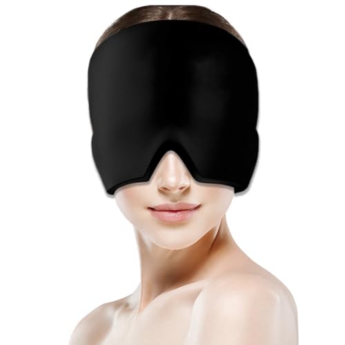 ZOKJSW 1 pcs Gel Kühlmütze Migräne Maske Dehnbare Kühlpads Headache Relief Hat Kaltkompressionstherapie Kühlpack Schlafmaske Eiskappe für Kopfschmerzen geschwollene Augen Nebenhöhlen Nervosität von ZOKJSW