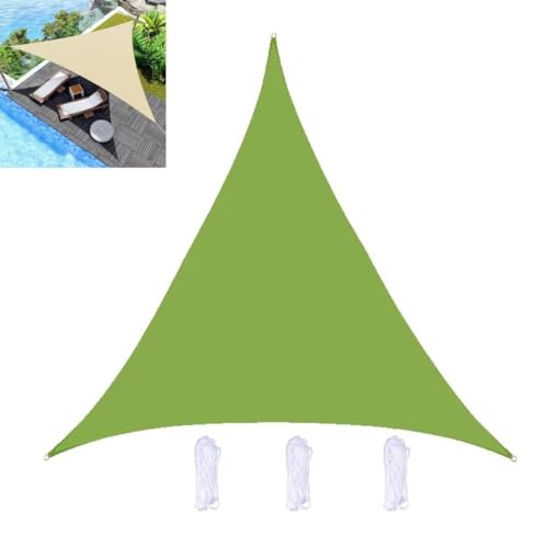 Sonnensegel Dreieck Wasserdicht 2x2x2m mit Befestigungs Kit PES Polyester, Sonnenschutz Wetterschutz Balkon Terrasse 90% UV-Schut Schattenspender Garten Balkon Terrass, Grün von ZOKT