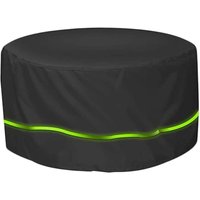 1 runde Gartentischabdeckung, wasserdichtes und UV-beständiges Oxford-Gewebe für den Außenbereich, schwarz 1 runde Gartentischabdeckung, wasserdichtes und UV-beständiges Oxford-Gewebe für den Außenbereich, schwarz von ZOLGINAH