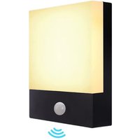12-W-LED-Außenwandleuchte mit Bewegungsmelder, Wandleuchte für Veranda und Terrasse, Warmweiß 3000 K, IP65 (mit PIR-Sensor). von ZOLGINAH