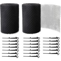 2 Rollen Dachschutznetz 600 cm x 18 cm, Dachrinnenfilter mit 20 Clips, geeignet für Dachrinnenschutzsets für Häuser und Carports von ZOLGINAH