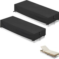 2 Stück Garten-Liegestuhl-Abdeckung, Garten-Sonnenliegen-Abdeckung, Schutzhülle für Outdoor-Sonnenliege, Anti-UV-Schutzhülle für Sonnenliege (200 x von ZOLGINAH