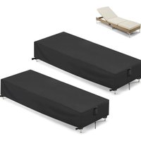 2 Stück Garten-Liegestuhl-Abdeckung, Garten-Sonnenliegen-Abdeckung, Schutzhülle für Outdoor-Sonnenliege, Anti-UV-Schutzhülle für Sonnenliege (210 x 2 Stück Garten-Liegestuhl-Abdeckung, Garten-Sonnenliegen-Abdeckung, Schutzhülle für Outdoor-Sonnenliege, Anti-UV-Schutzhülle für Sonnenliege (210 x von ZOLGINAH