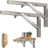 2-teilige, klappbare Regalträger, 300 mm klappbare Winkelträger, wandmontierte Klappstützen, für Tische, Wandregale, Garagen, Küchen, Schlafzimmer, 2-teilige, klappbare Regalträger, 300 mm klappbare Winkelträger, wandmontierte Klappstützen, für Tische, Wandregale, Garagen, Küchen, Schlafzimmer, von ZOLGINAH