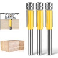 3 Stück Bündigfräser mit 6-mm-Schaft, Bündigfräser mit Doppellager am Kopf (Schnittdurchmesser: 9,52 mm) von ZOLGINAH
