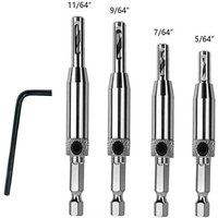 4 Stück selbstzentrierende Scharnierbohrer, Bohrwerkzeug für Holzbearbeitung, verstellbare Tür- und Fensterbohrer, für Türscharniere im Haushalt 4 Stück selbstzentrierende Scharnierbohrer, Bohrwerkzeug für Holzbearbeitung, verstellbare Tür- und Fensterbohrer, für Türscharniere im Haushalt von ZOLGINAH