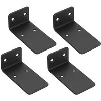 4-teiliges Wandregal-Set, 90-mm-Wandregalträger, L-förmige Wandregalträger, schwarze Metallträger, unsichtbare Wandregalbefestigungen 4-teiliges Wandregal-Set, 90-mm-Wandregalträger, L-förmige Wandregalträger, schwarze Metallträger, unsichtbare Wandregalbefestigungen von ZOLGINAH