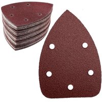 50 Stück Dreieck-Schleifpapierblätter, Körnung 80, 5 Löcher, Klett-Schleifpapier, für Dreieckschleifer 140 x 100 mm von ZOLGINAH