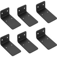 6-teiliges Wandregal-Set, 90-mm-Wandregalträger, L-förmige Wandregalträger, schwarze Metallträger, unsichtbare Wandregalbefestigungen 6-teiliges Wandregal-Set, 90-mm-Wandregalträger, L-förmige Wandregalträger, schwarze Metallträger, unsichtbare Wandregalbefestigungen von ZOLGINAH