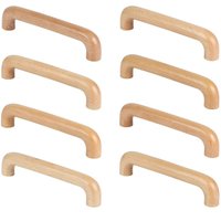 8 Stück Möbelgriffe aus Holz, Küchenschrankgriffe, Schranktürgriffe, Lochabstand 96 mm, für Küchenmöbel und Schubladen von ZOLGINAH
