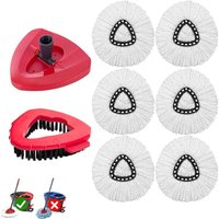 Ersatzkopfaufsatz für rotierenden Wischmopp, kompatibel mit Vileda Einzeltanksystemen, geeignet für die Reinigung von Badezimmern, Küchen, Fliesen von ZOLGINAH