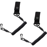 Ineasicer 2 Stück schwarze taktische Schlüsselbänder mit elastischer Sicherheitsschnur und Spiralkarabiner, wiederverwendbar, geeignet für Ineasicer 2 Stück schwarze taktische Schlüsselbänder mit elastischer Sicherheitsschnur und Spiralkarabiner, wiederverwendbar, geeignet für von ZOLGINAH