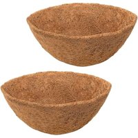 Ineasicer 2er Set runde Kokosfasersäckchen Ø 30 cm für Hängekörbe im Innen- und Außenbereich von ZOLGINAH