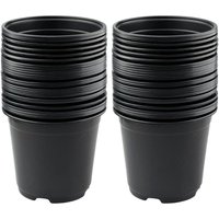 Ineasicer Blumentöpfe aus schwarzem Kunststoff für Sukkulenten, Gemüse und Stecklinge, 15 cm, 50 Stück Ineasicer Blumentöpfe aus schwarzem Kunststoff für Sukkulenten, Gemüse und Stecklinge, 15 cm, 50 Stück von ZOLGINAH