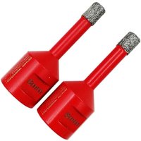 Ineasicer Diamantbohrer, 2 Stück, 8 mm Kernbohrer mit M14-Gewinde zum Trockenbohren in Porzellanfliesen, Granit, Marmor Ineasicer Diamantbohrer, 2 Stück, 8 mm Kernbohrer mit M14-Gewinde zum Trockenbohren in Porzellanfliesen, Granit, Marmor von ZOLGINAH