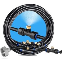 Ineasicer Nebelsprüher für den Außenbereich, 12 m, Terrassen-Nebelsprüher mit 16 Nebeldüsen + 1 Adapter (Messing, 3/4 Zoll), Nebelsprüher für von ZOLGINAH
