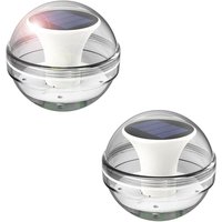 Ineasicer Poollichter, 2 Stück schwimmende Poollichter, IP65 wasserdichte schwimmende Poollichter, solarbetriebene Teichlampe mit Farbwechsel, von ZOLGINAH