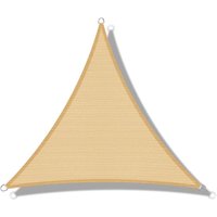 Ineasicer Sonnensegel (HDPE), dreieckig, 5 x 5 x 5 m, Sand, UV-Schutz, für Terrasse, Camping, Outdoor, Garten von ZOLGINAH