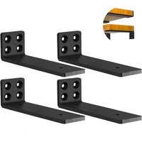 Robuste Regalhalterungen, Metall-Wandhalterung, L-förmige Regalstütze, Winkelhalterungen für Schwerlastregale, Regalhalterungen (4 x 25 cm), 4 Stück von ZOLGINAH