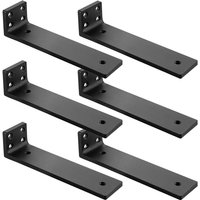 Robuste Regalhalterungen, Metall-Wandhalterung, L-förmige Regalstütze, Winkelhalterungen für Schwerlastregale, Regalhalterungen (4 x 25 cm), 6 Stück von ZOLGINAH