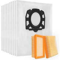 Set mit 10 Beuteln und 2 Filtern für Kärcher Staubsauger WD4 WD5 WD6 MV4 MV5 MV6 von ZOLGINAH